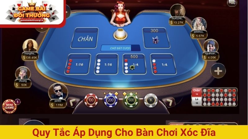 Quy tắc áp dụng cho bàn chơi Xóc Đĩa online